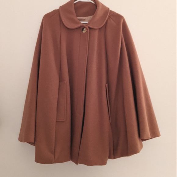 American Apparel Jackets & Blazers - Brown wool cape coat